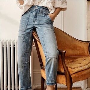 ANTHROPOLOGIE x PILCRO The Wanderer Relaxed High Rise Jeans Light Wash